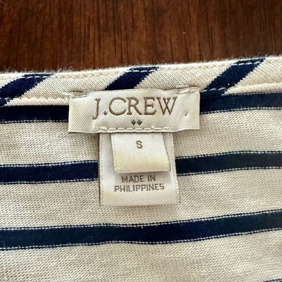J. Crew Darling, striped pullover with ruffled sleeves. - Picture 2 of 3
